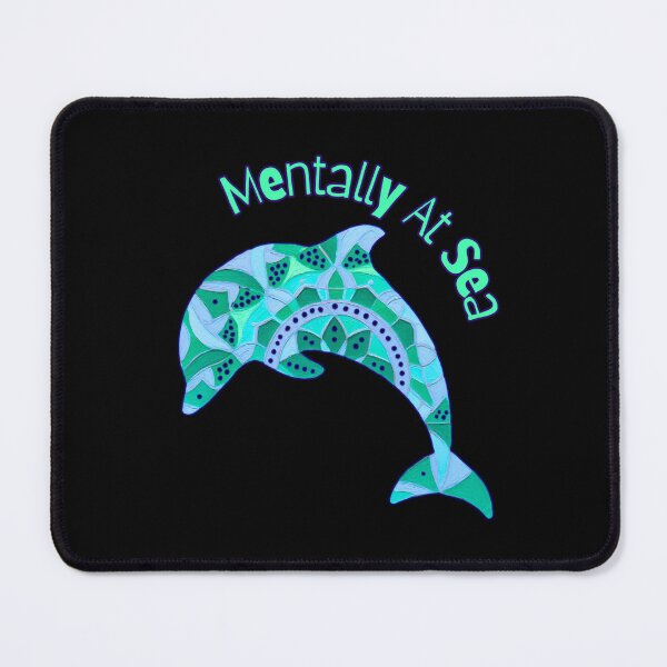 Item preview, Mentally At Sea -Turquoise Mandala Dolphin Design designed and sold by PatykArt.