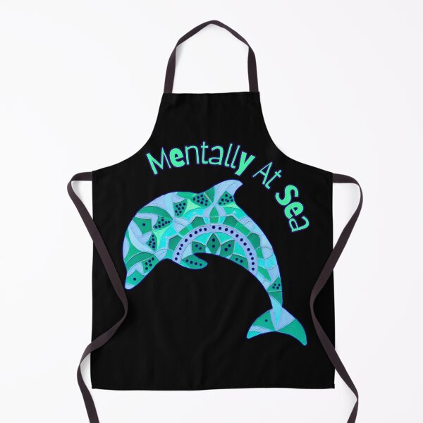 Item preview, Mentally At Sea -Turquoise Mandala Dolphin Design designed and sold by PatykArt.