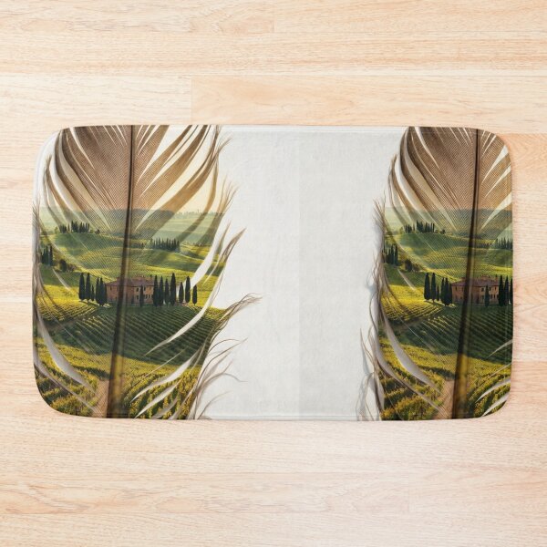 Item preview, Tuscany Feather Art | Italian Vineyard Landscape Travel Illustration designed and sold by GalleryPeak.