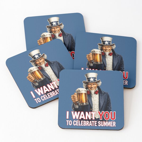 Item preview, Funny Uncle Sam Beer Lover Patriotic Summer Celebration Americana Humor designed and sold by TheTrendsDesk.