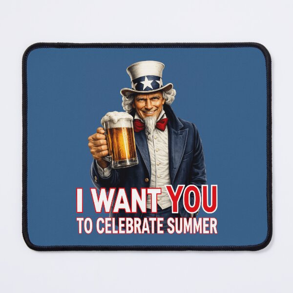 Item preview, Funny Uncle Sam Beer Lover Patriotic Summer Celebration Americana Humor designed and sold by TheTrendsDesk.