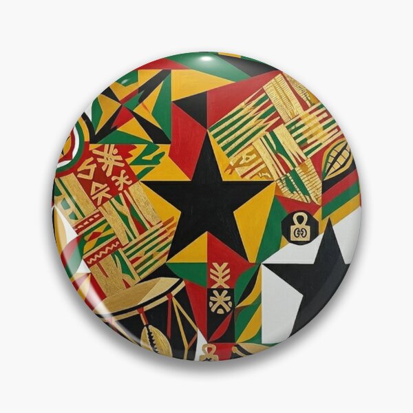 Item preview, Ghana Cubist Art Poster – Cape Coast Castle Black Star Wall Art – ZK PRO designed and sold by zalakopro.