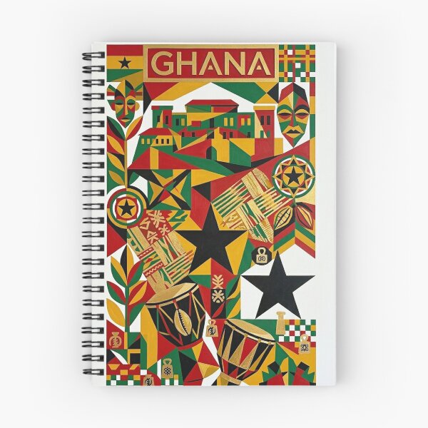 Item preview, Ghana Cubist Art Poster – Cape Coast Castle Black Star Wall Art – ZK PRO designed and sold by zalakopro.