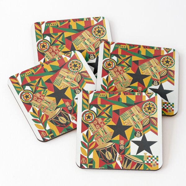 Item preview, Ghana Cubist Art Poster – Cape Coast Castle Black Star Wall Art – ZK PRO designed and sold by zalakopro.
