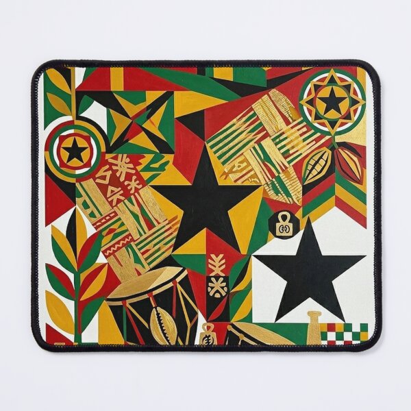 Item preview, Ghana Cubist Art Poster – Cape Coast Castle Black Star Wall Art – ZK PRO designed and sold by zalakopro.