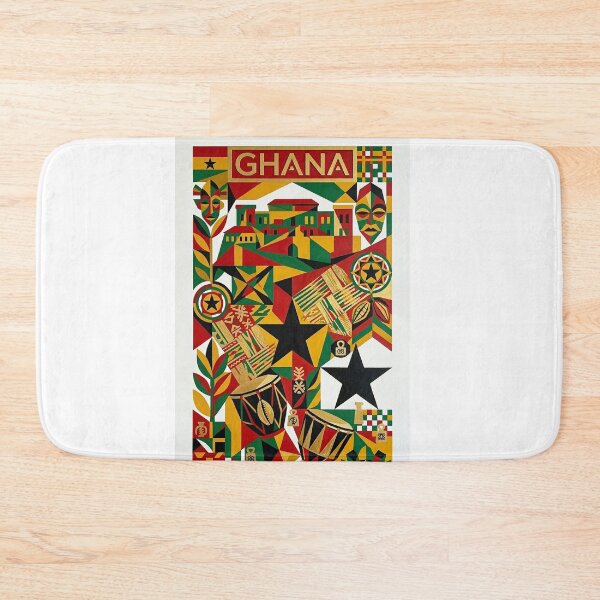 Item preview, Ghana Cubist Art Poster – Cape Coast Castle Black Star Wall Art – ZK PRO designed and sold by zalakopro.