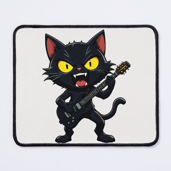 Item preview, Heavy Metal Cat Guitarist Musician designed and sold by LysiTHWIP.