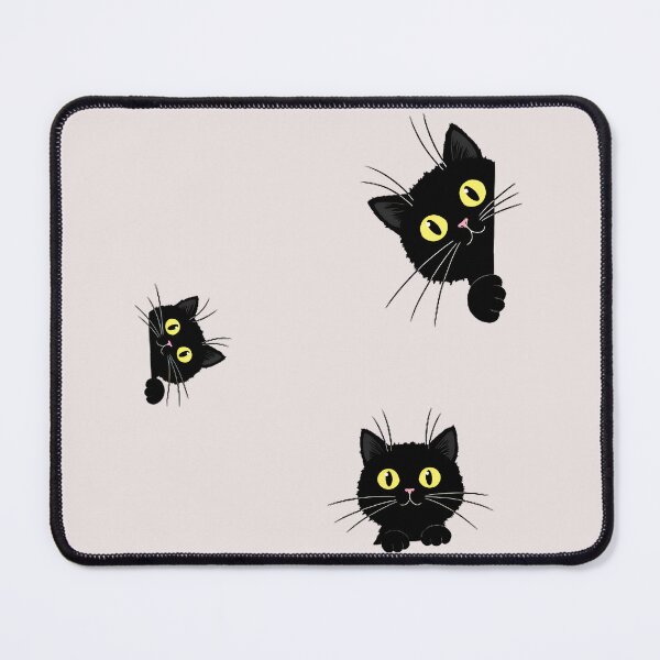 Item preview, Peeking Black Cat Curious Feline Lover Pet Owner designed and sold by LysiTHWIP.
