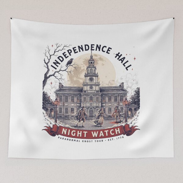 Item preview, Independence Hall Night Watch – Paranormal Ghost Tour Philadelphia Vintage Design designed and sold by ArcticFoxStudio.
