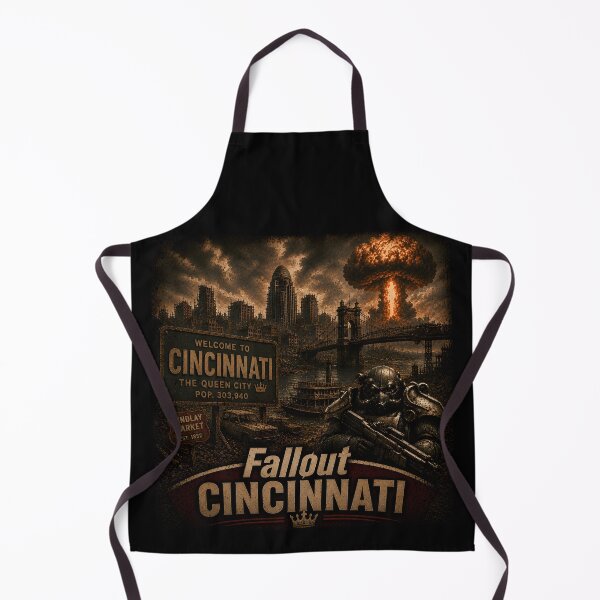 Item preview, Fallout Cincinnati | Queen City Wasteland Retro Post-Apocalyptic Design designed and sold by RockyLambda.