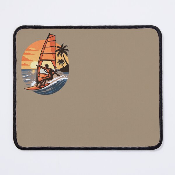 Item preview, Retro Windsurf Sunset Vintage Beach Surf Graphic T-Shirt designed and sold by SilentPowerArt.