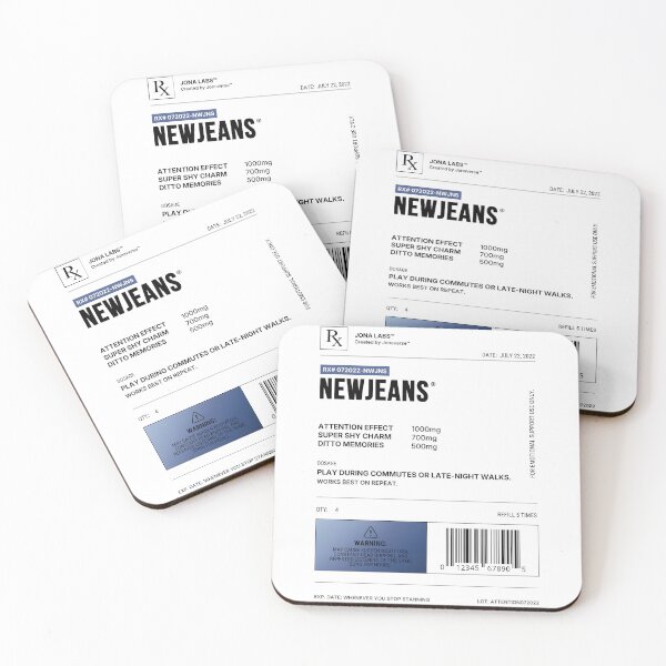 Item preview, NEWJEANS Kpop Prescription Label designed and sold by Jonaverse.