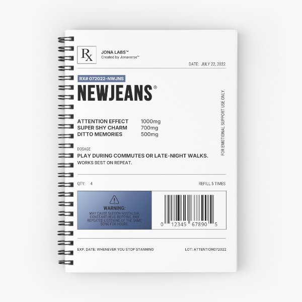 Item preview, NEWJEANS Kpop Prescription Label designed and sold by JONAVERSE.
