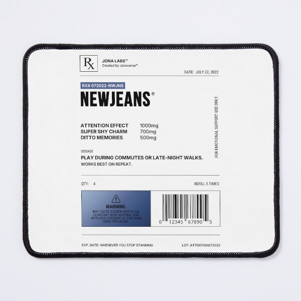 Item preview, NEWJEANS Kpop Prescription Label designed and sold by Jonaverse.