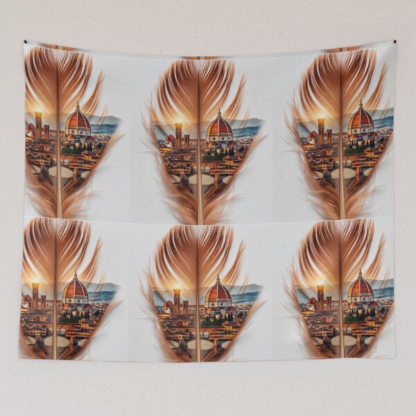 Item preview, Florence Feather Art | Duomo Cathedral Italy Travel Illustration designed and sold by GalleryPeak.