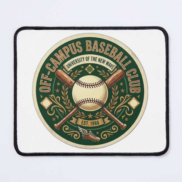 Item preview, UNOFFICIAL Off-Campus Baseball Sticker - Vintage University Athletics Club Emblem designed and sold by Fatomfatom.