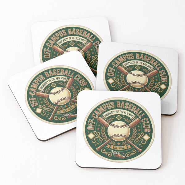 Item preview, UNOFFICIAL Off-Campus Baseball Sticker - Vintage University Athletics Club Emblem designed and sold by Fatomfatom.