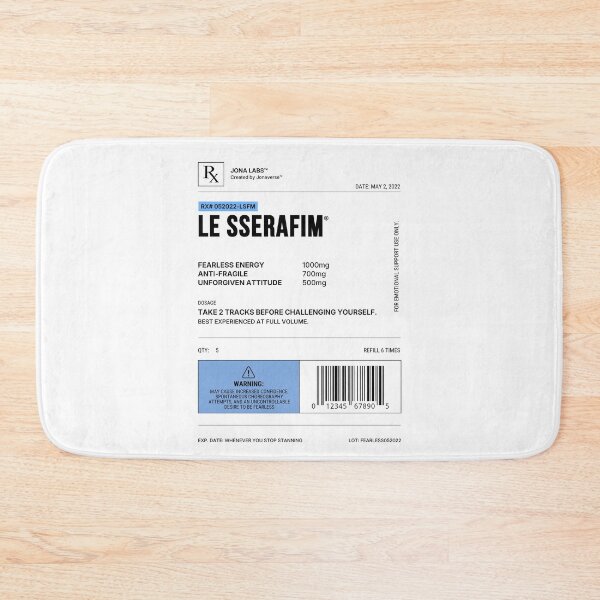 Item preview, LE SSERAFIM Kpop Prescription Label designed and sold by JONAVERSE.