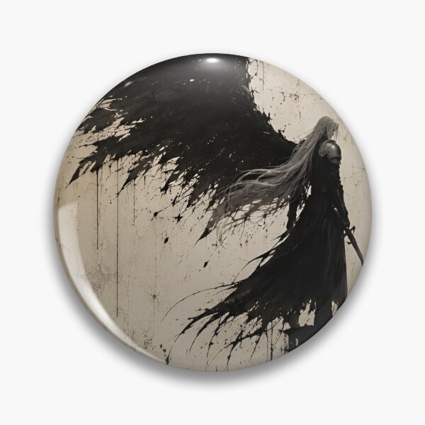 Item preview, Fallen Shadow Angel | Dark Fantasy Winged Swordsman | Gothic Warrior Art Print designed and sold by Dyan4.