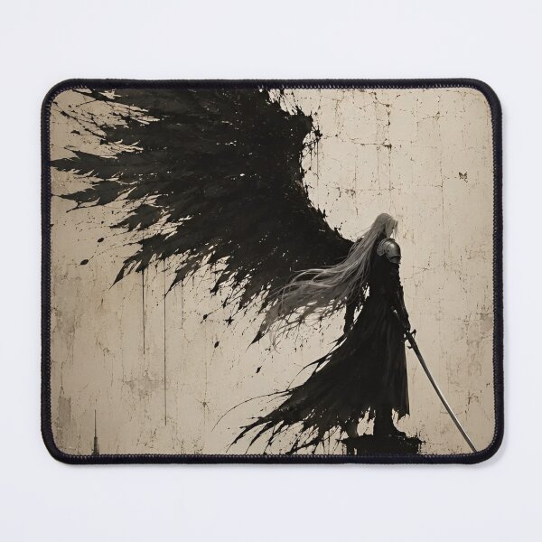 Item preview, Fallen Shadow Angel | Dark Fantasy Winged Swordsman | Gothic Warrior Art Print designed and sold by Dyan4.
