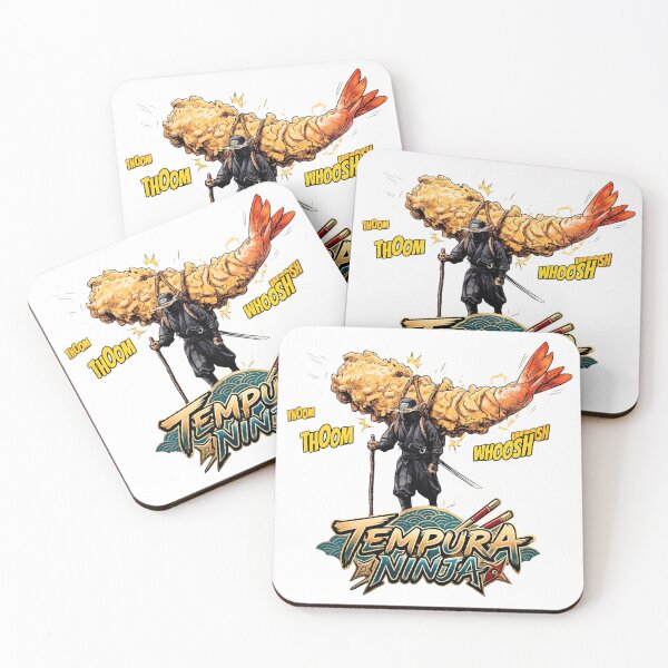Item preview, Tempura Ninja: The Crispy Warrior of the Golden Shrimp designed and sold by Surreal Characters & Cute Pups.