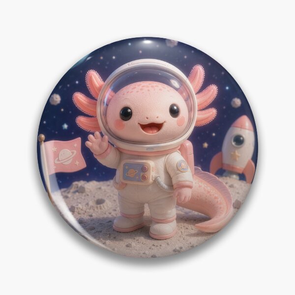 Item preview, Kawaii Astronaut Axolotl – Space Exploration and Interstellar Dreams designed and sold by Axokris.