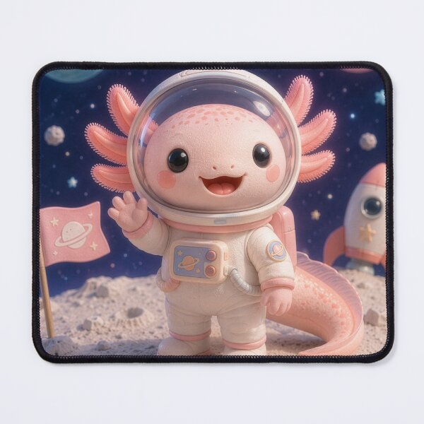 Item preview, Kawaii Astronaut Axolotl – Space Exploration and Interstellar Dreams designed and sold by Axokris.