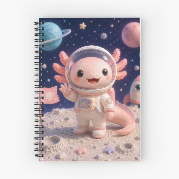 Item preview, Kawaii Astronaut Axolotl – Space Exploration and Interstellar Dreams designed and sold by Axokris.