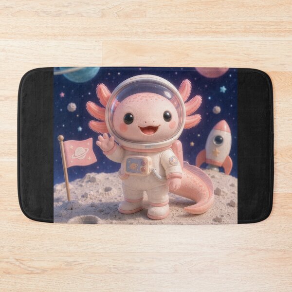 Item preview, Kawaii Astronaut Axolotl – Space Exploration and Interstellar Dreams designed and sold by Axokris.