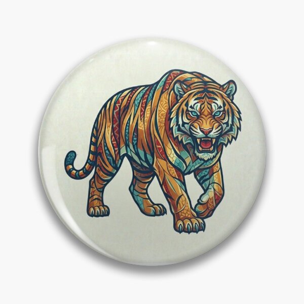 Item preview, Vibrant Tiger Portrait Illustration designed and sold by BoldConcept43.