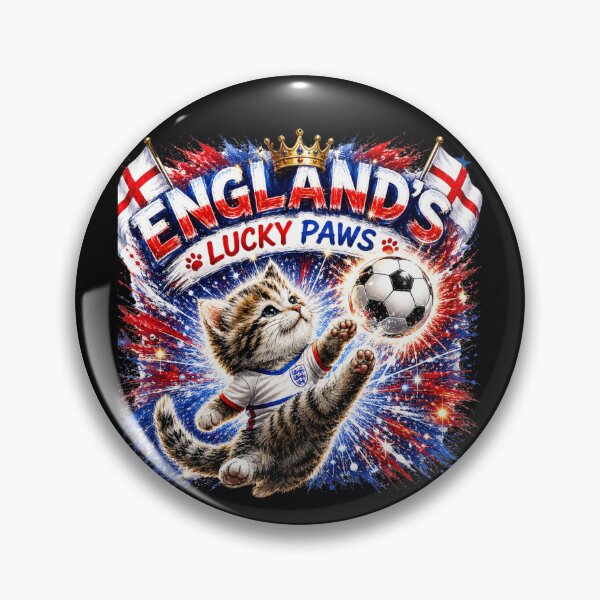 Item preview, England’s Lucky Paws – Cute Football Kitten Soccer Fan Art | England Cat World Cup Design  Description designed and sold by bazstees54.