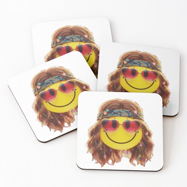 Item preview, Groovy Hippie Happy Face - 70s Retro Peace & Love designed and sold by Melian Vintage.