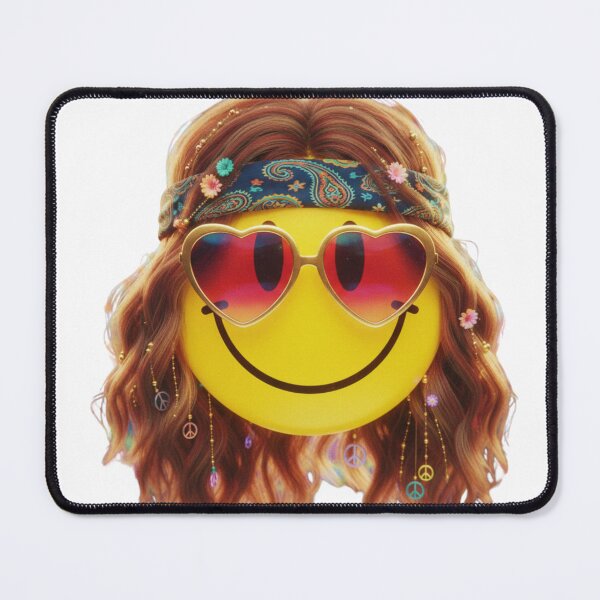 Item preview, Groovy Hippie Happy Face - 70s Retro Peace & Love designed and sold by Melian Vintage.