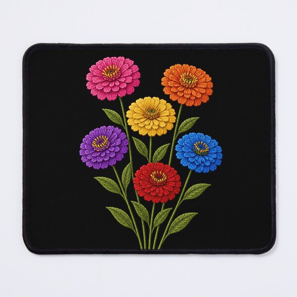 Item preview, Bright Zinnia Collection Embroidery designed and sold by ColorSplash123.