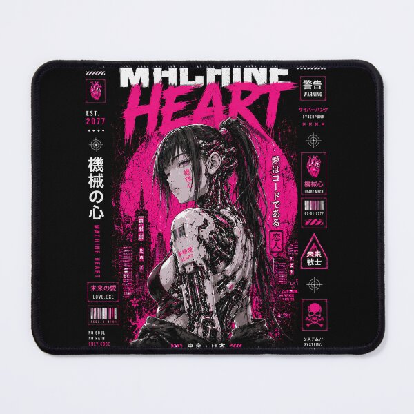 Item preview, Machine Heart - Cyborg Girl Cyberpunk & Neon Pink | Tokyo Streetwear designed and sold by saamessart.