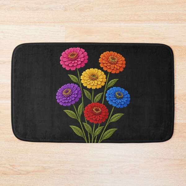 Item preview, Bright Zinnia Collection Embroidery designed and sold by ColorSplash123.