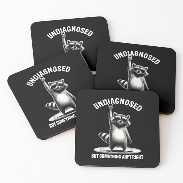 Item preview, Undiagnosed Raccoon Funny Mental Chaos Meme Design designed and sold by bluither.