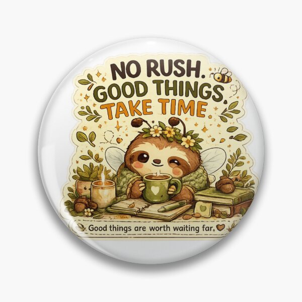 Item preview, No Rush Good Things Take Time Sloth Sticker designed and sold by NexusPixels.