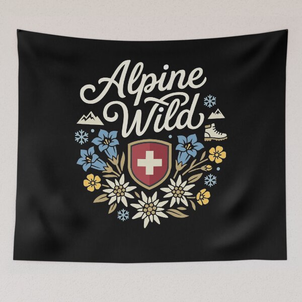 Item preview, Alpine Wild Hiking in Switzerland designed and sold by AntiqueImages.