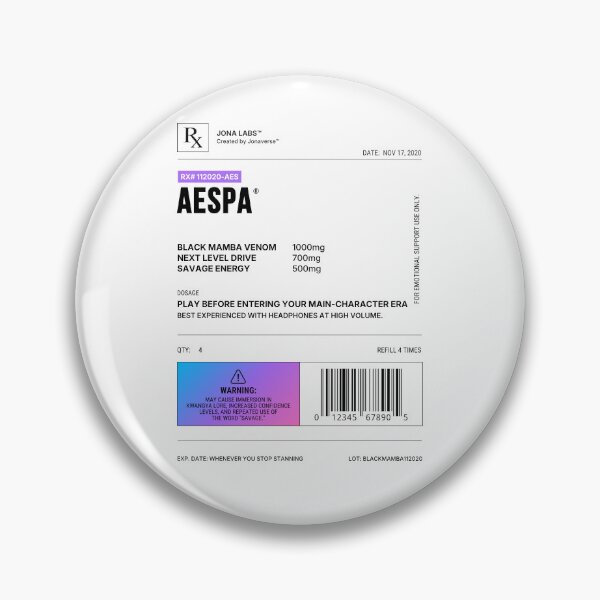Item preview, AESPA Kpop Prescription Label designed and sold by Jonaverse.