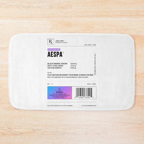 Item preview, AESPA Kpop Prescription Label designed and sold by JONAVERSE.