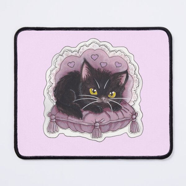 Item preview, Cooshie Kitty — Cute Hand Drawn Gothic Cat Art designed and sold by Darkfully-Done.