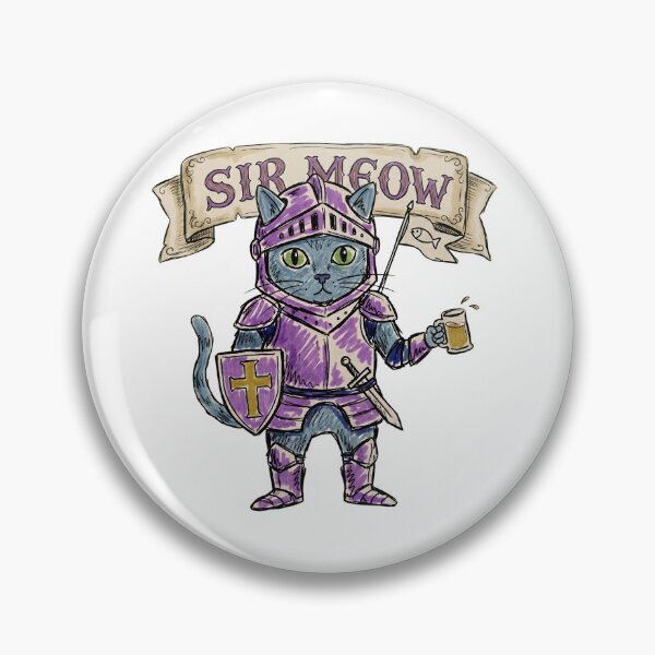 Item preview, Sir Meow The Cat Knight in Purple Armor designed and sold by PM.