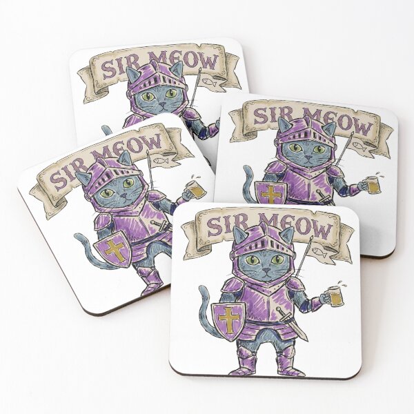 Item preview, Sir Meow The Cat Knight in Purple Armor designed and sold by PM.