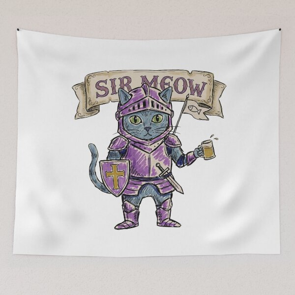 Item preview, Sir Meow The Cat Knight in Purple Armor designed and sold by PM.