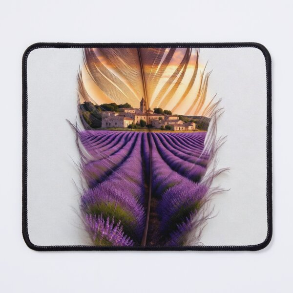 Item preview, Provence Lavender Feather Art | French Countryside Travel Illustration designed and sold by GalleryPeak.