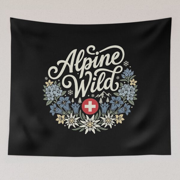 Item preview, Alpine Wild Mountain Climber Alpinist Switzerland designed and sold by AntiqueImages.