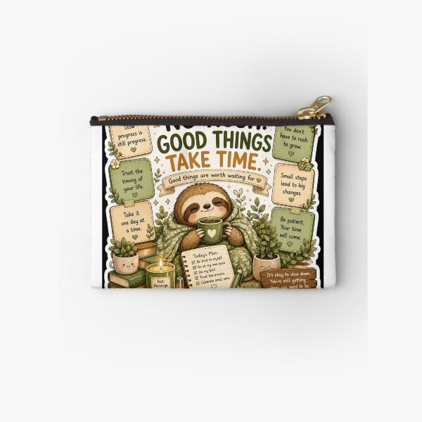 Item preview, No Rush Good Things Take Time Sloth Sticker designed and sold by NexusPixels.