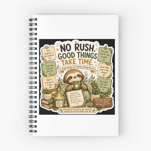 Item preview, No Rush Good Things Take Time Sloth Sticker designed and sold by NexusPixels.