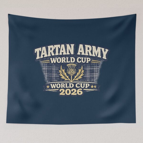 Item preview, Tartan Army World Cup 2026 – Vintage Scotland Football Shirt designed and sold by ArthUpscale.